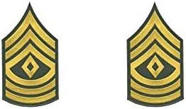 Army First Sergeant 1SG E8 Embroidered Patch Set - Iron-On for Paintball & Apparel | Mr. Patches - Mr Patches