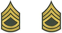 Army Sergeant First Class SFC E7 Embroidered Patch Set - Iron-On for Paintball & Apparel | Mr. Patches - Mr Patches