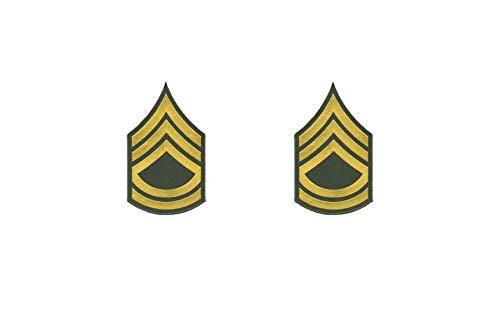 Army Sergeant First Class SFC E7 Embroidered Patch Set - Iron-On for Paintball & Apparel | Mr. Patches - Mr Patches