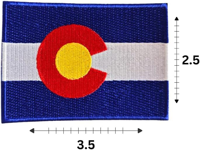 Colorado State Flag Iron-On Embroidered Patch – Iron-On/Sew-On Patch for Jackets, Backpacks, Hats, and Uniforms