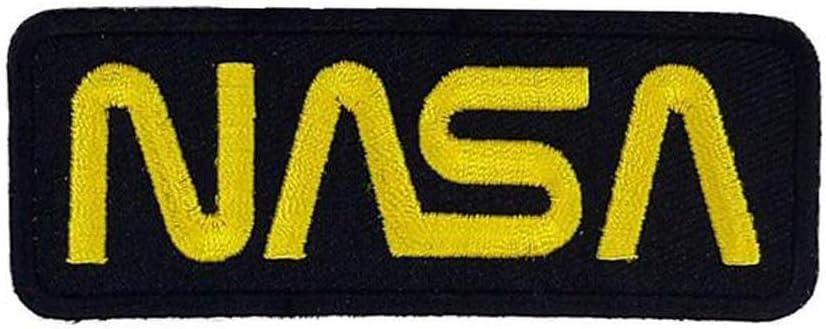 NASA Black & Gold Worn Embroidered Patch - Iron-On for Apparel & Accessories | Mr. Patches - Mr Patches