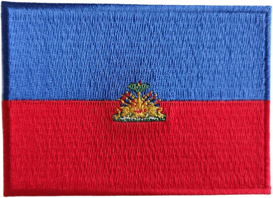 Haiti Flag 2-Pack Iron-On Patch Set embroidered patch by Mr Patches