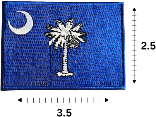 South Carolina State Flag Iron-On Patch embroidered patch by Mr Patches