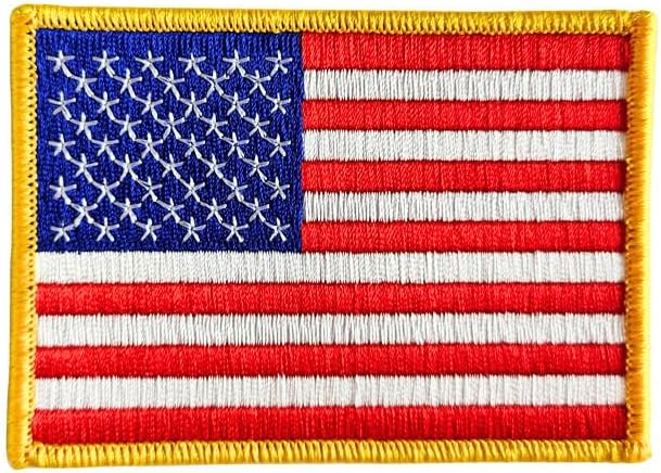 NASA Space Shuttle Patch Set – Space Shuttle, USA Flag, and Blue NASA Logo – Embroidered Iron-On/Sew-On Patches for Jackets, Backpacks, and Hats