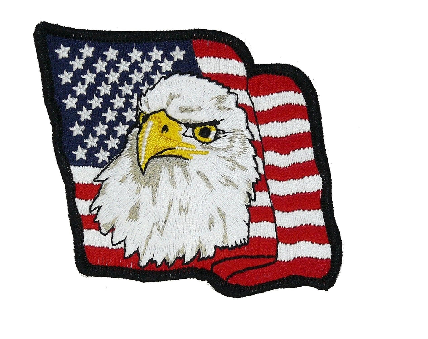 American Bald Eagle Flag Embroidered Patch - Iron-On for Costumes & Apparel | Mr. Patches - Mr Patches