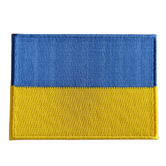 Showcase Your Pride: Mr. Patches Ukraine Flag Iron-On Embroidered Patch Set