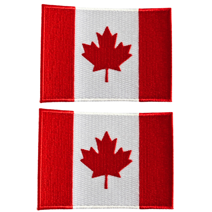 Canada Flag 2-Pack Iron-On Patch Set embroidered patch by Mr Patches