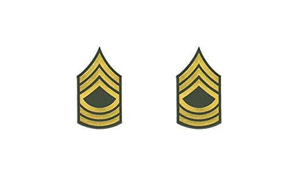 Master Sergeant MSG E8 Iron-On Embroidered Patch Set - Perfect for Apparel & Accessories | Mr. Patches - Mr Patches