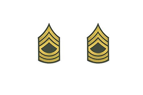 Master Sergeant MSG E8 Iron-On Embroidered Patch Set - Perfect for Apparel & Accessories | Mr. Patches - Mr Patches