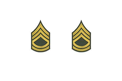 Army Sergeant First Class SFC E7 Embroidered Patch Set - Iron-On for Paintball & Apparel | Mr. Patches - Mr Patches