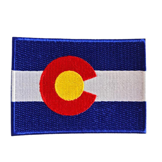 Colorado State Flag Iron-On Embroidered Patch – Iron-On/Sew-On Patch for Jackets, Backpacks, Hats, and Uniforms