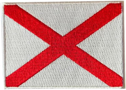 Alabama State Flag Iron-On Patch embroidered patch by Mr Patches