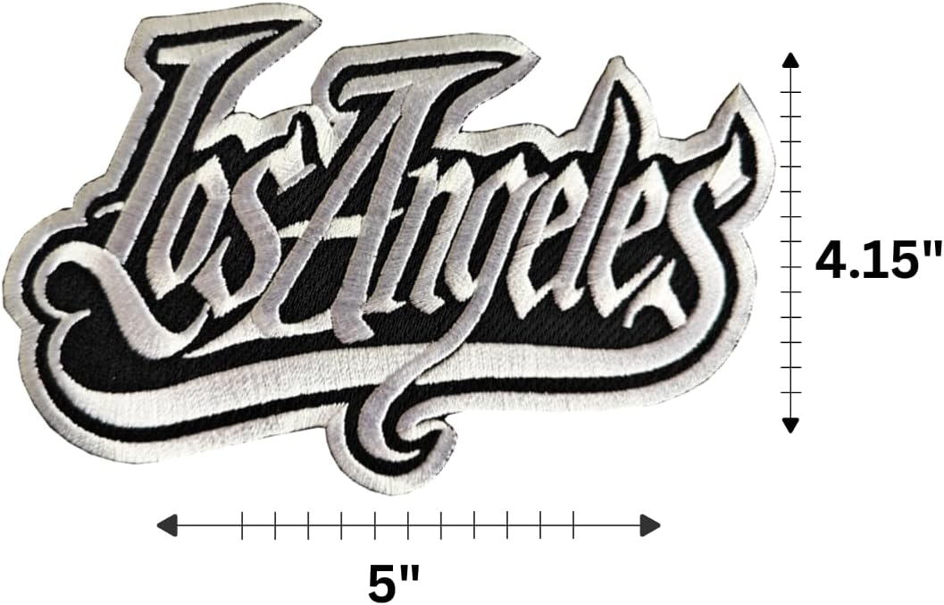 Los Angeles Embroidered Patch – 5” x 4.13” Iron-On/Sew-On Patch for Jackets, Hats, Backpacks, and Streetwear by Mr. Patches