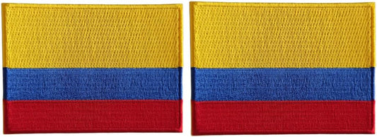 Mr Patches Colombia Flag Iron-On Embroidered Patch Set (2-Pack) – Iron-On/Sew-On Patches for Jackets, Backpacks, Hats, and Uniforms