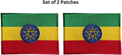 Ethiopia Flag 2-Pack Iron-On Patch Set embroidered patch by Mr Patches