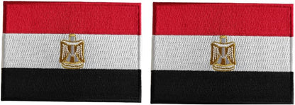 Egypt Flag 2-Pack Iron-On Patch Set embroidered patch by Mr Patches