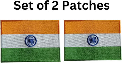 India Flag 2-Pack Iron-On Patch Set embroidered patch by Mr Patches