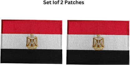 Egypt Flag 2-Pack Iron-On Patch Set embroidered patch by Mr Patches