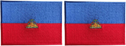 Haiti Flag 2-Pack Iron-On Patch Set embroidered patch by Mr Patches
