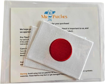 Japan Flag 2-Pack Iron-On Patch Set embroidered patch by Mr Patches
