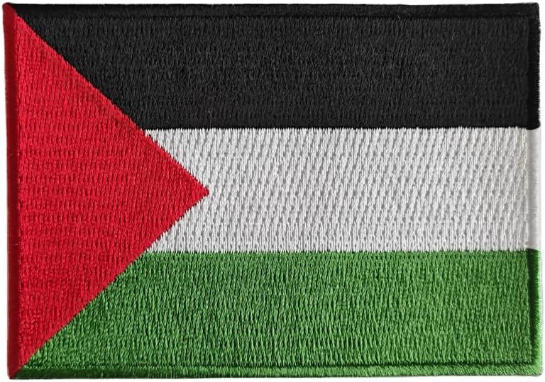 Mr Patches Palestine Flag Iron-On Embroidered Patch Set (2-Pack) – Iron-On/Sew-On Patches for Jackets, Backpacks, Hats, and Uniforms