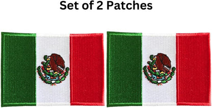 Mexico Flag 2-Pack Iron-On Patch Set embroidered patch by Mr Patches