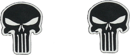 Punisher Skull Glow-in-the-Dark 2-Pack Iron-On Patch Set embroidered patch by Mr Patches