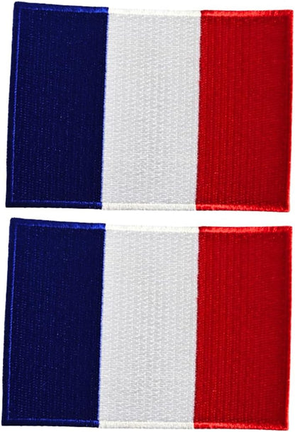 France Flag 2-Pack Iron-On Patch Set embroidered patch by Mr Patches