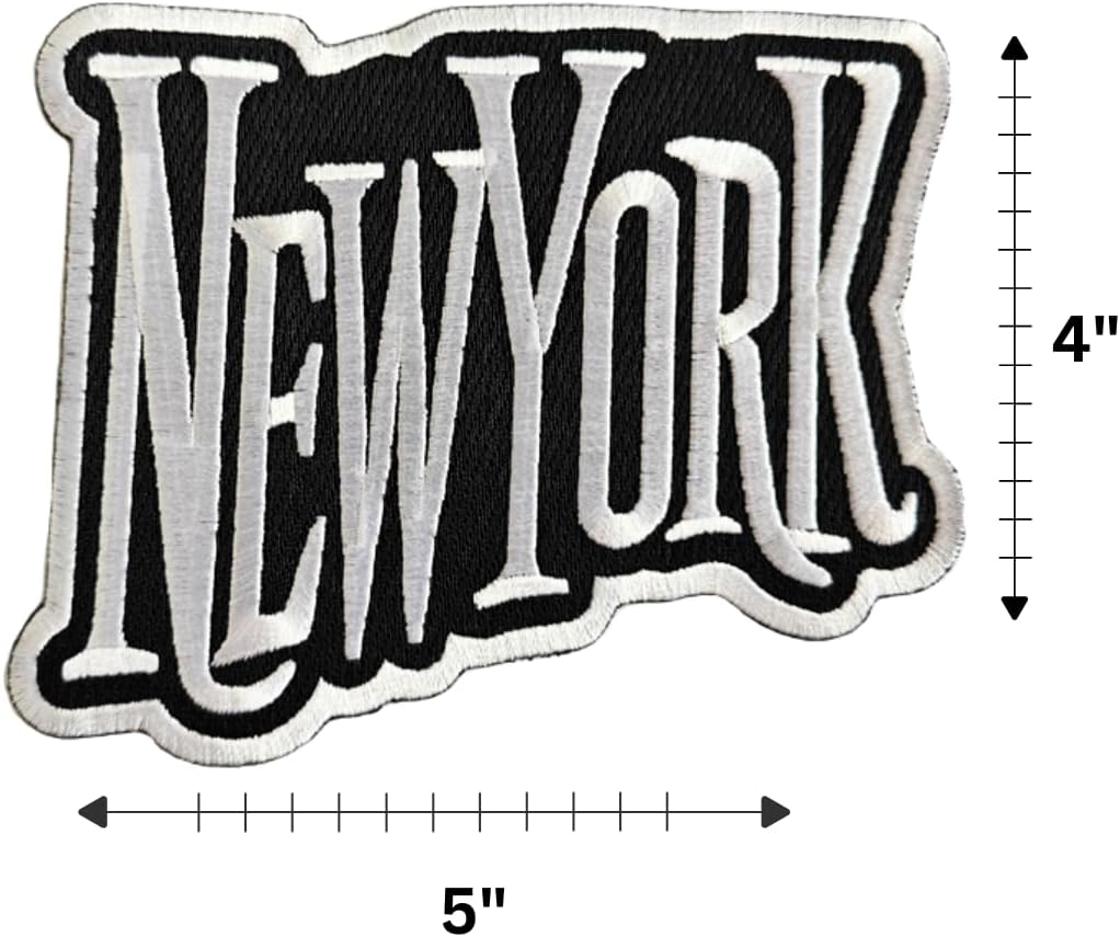 New York City Embroidered Patch – 5” x 3.98” Iron-On/Sew-On Patch for Jackets, Hats, Backpacks, and Streetwear by Mr. Patches