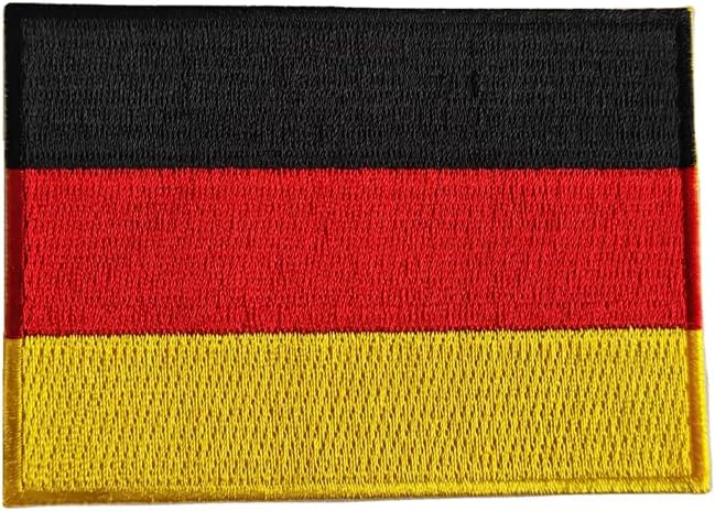 Germany Flag Embroidered Patches (Set of 2) – 3.5” x 2.5” Iron-On/Sew-On Patches for Jackets, Hats, Backpacks, and Uniforms by Mr. Patches