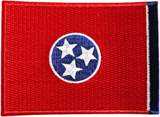 Tennessee Flag Embroidered Patch – 3.5” x 2.5” Iron-On/Sew-On Patch for Jackets, Hats, Backpacks, and Uniforms by Mr. Patches