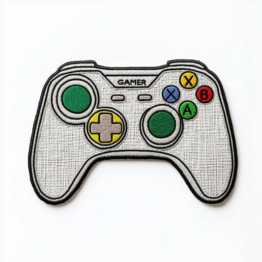 Game Controller Embroidered Patch – 5” x 3.46” Iron-On/Sew-On Patch for Jackets, Hats, Backpacks, and Gamer Gear by Mr. Patches