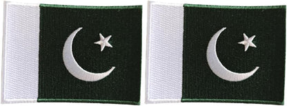 Pakistan Flag 2-Pack Iron-On Patch Set embroidered patch by Mr Patches
