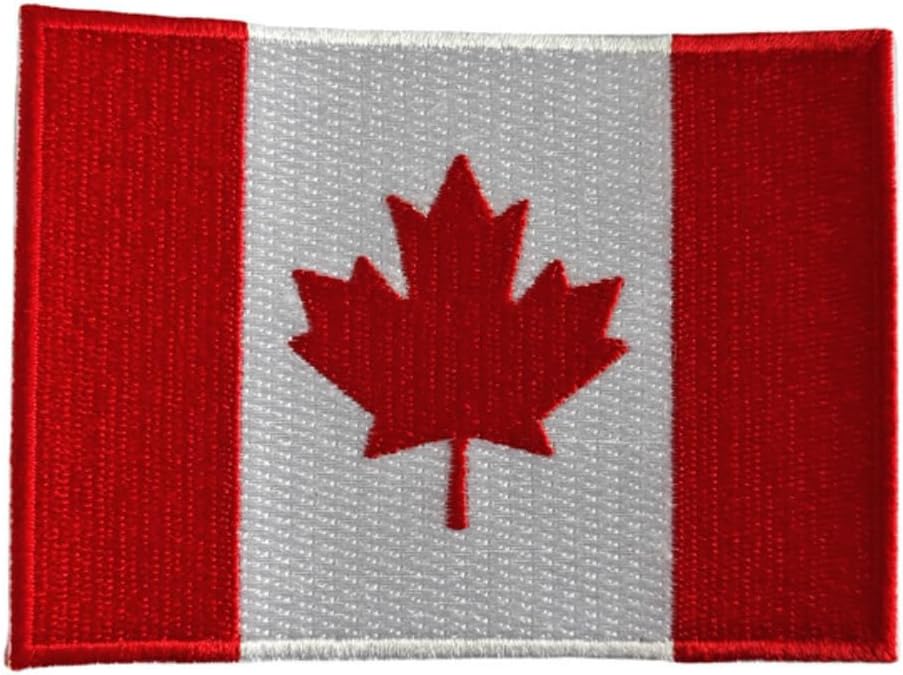 Canada Flag Embroidered Patches (Set of 2) – 3.5” x 2.5” Iron-On/Sew-On Patches for Jackets, Hats, Backpacks, and Uniforms by Mr. Patches