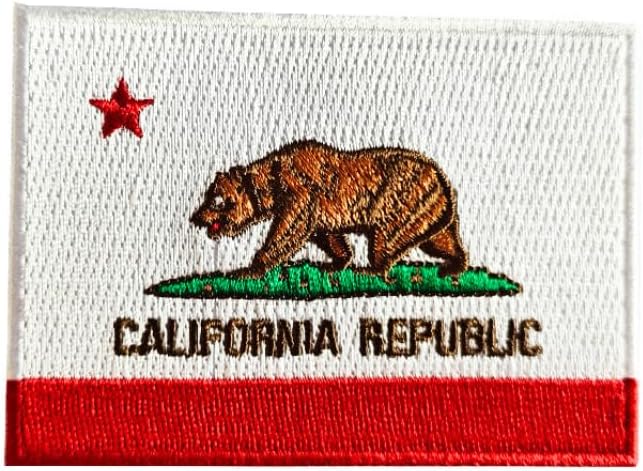 Mr Patches California Flag Iron-On Embroidered Patch – Perfect for Jackets, Hats, Backpacks, and Uniforms