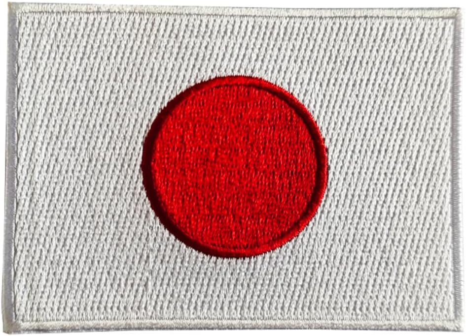 Japan Flag Embroidered Patches (Set of 2) – 3.5” x 2.5” Iron-On/Sew-On Patches for Jackets, Hats, Backpacks, and Uniforms by Mr. Patches