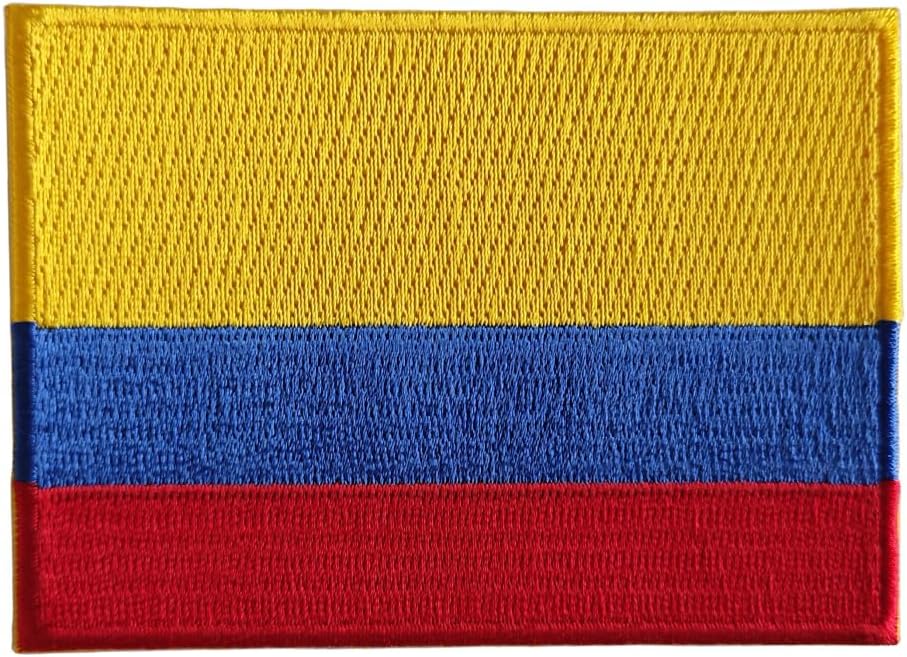 Mr Patches Colombia Flag Iron-On Embroidered Patch Set (2-Pack) – Iron-On/Sew-On Patches for Jackets, Backpacks, Hats, and Uniforms