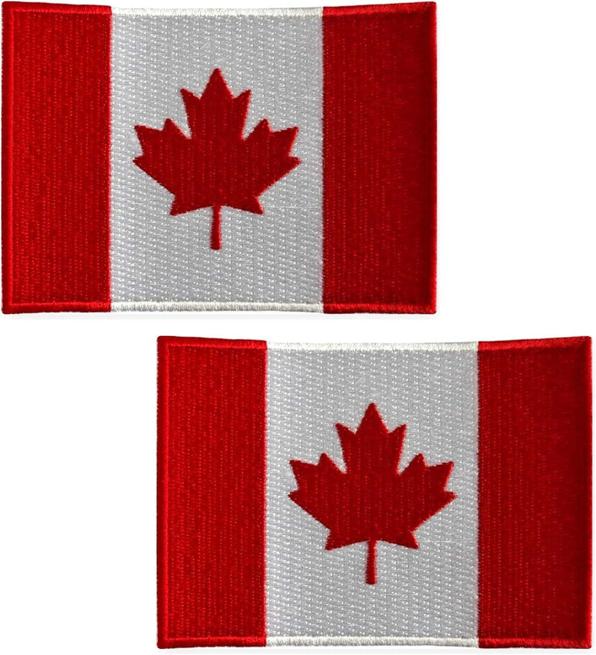 Pair of embroidered Canada flag morale patches