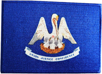 Louisiana State Flag Iron-On Patch embroidered patch by Mr Patches