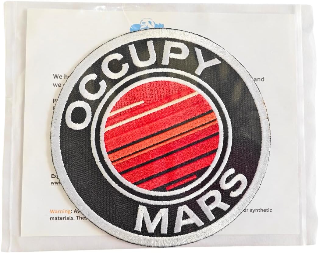 Occupy Mars Embroidered Patch – Circular 4.5” Iron-On/Sew-On Patch for Jackets, Hats, Backpacks, and Costumes by Mr. Patches