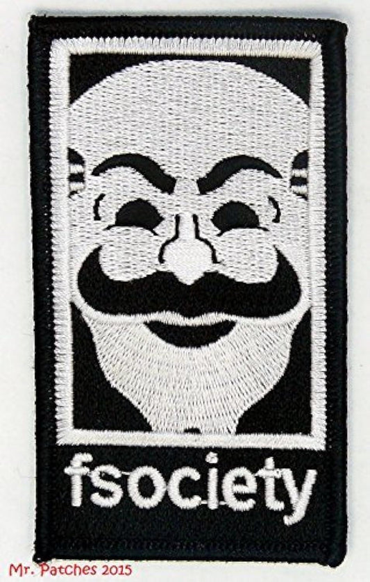 Fsociety Mr. Robot Embroidered Patch - TV Show Iron-On Badge | Mr. Patches - Mr Patches