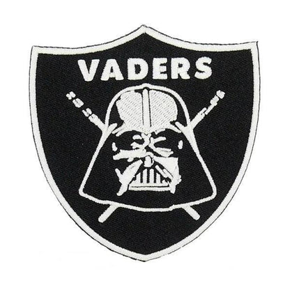 Darth Vader glow-in-the-dark embroidered patch, about 3.5 inches square
